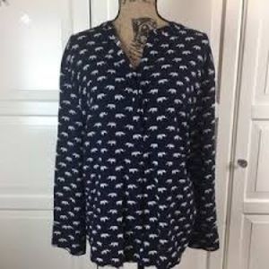ModCloth // Fun2fun // Elephant Print Blouse // XL